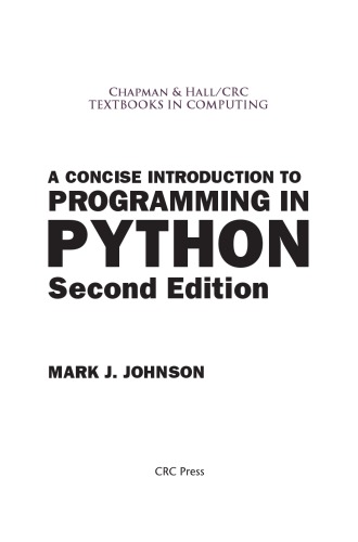 A Concise Introduction to Programming in Python