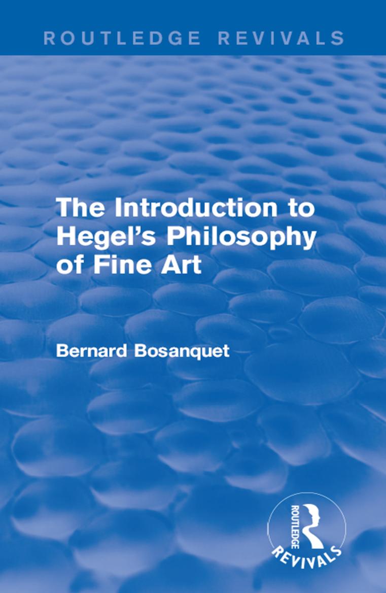 The Introduction to Hegel's Philosophy of Fine Art