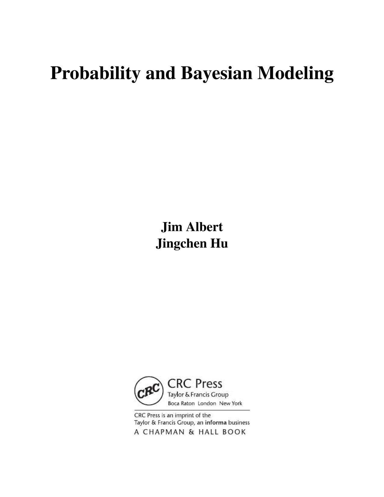 Probability and Bayesian Modeling