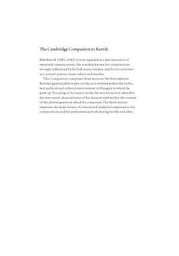 The Cambridge Companion to Bart�k