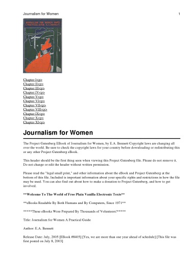 Journalism for women : a practical guide