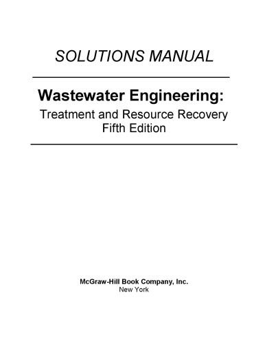 Wastewater Engineering