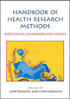 Handbook of Health Research Methods