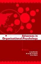 Advances in Organisational Psychology