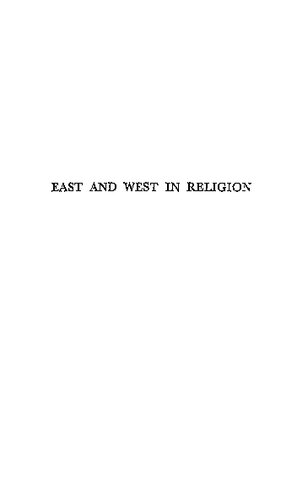 East and West in Religion