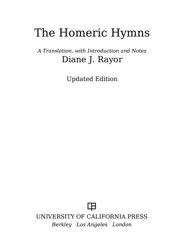 The Homeric Hymns