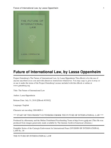 Future of international law.