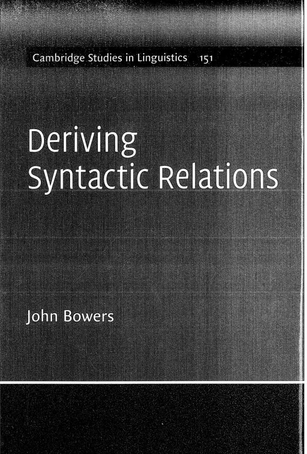 Deriving Syntactic Relations