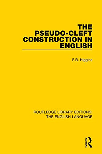 The pseudo-cleft construction in English