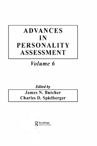 Advances in Personality Assessment, Volume 6