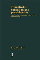 Transivity Causation &amp; Passivization