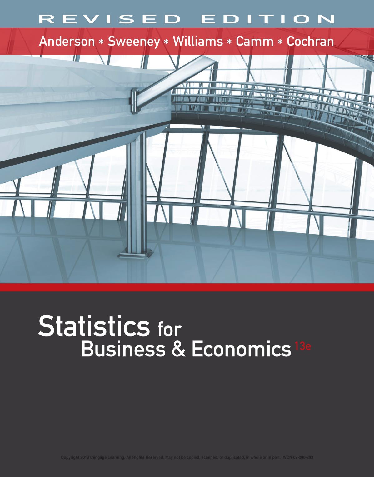 Statistics for Business &amp; Economics, Revised (with Xlstat Education Edition Printed Access Card)