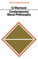 Contemporary Moral Philosophy