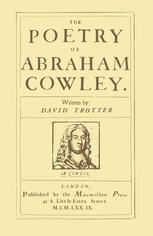 Poetry of Abraham Cowley