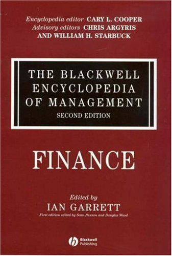 The Blackwell Encyclopedia of Management, Finance