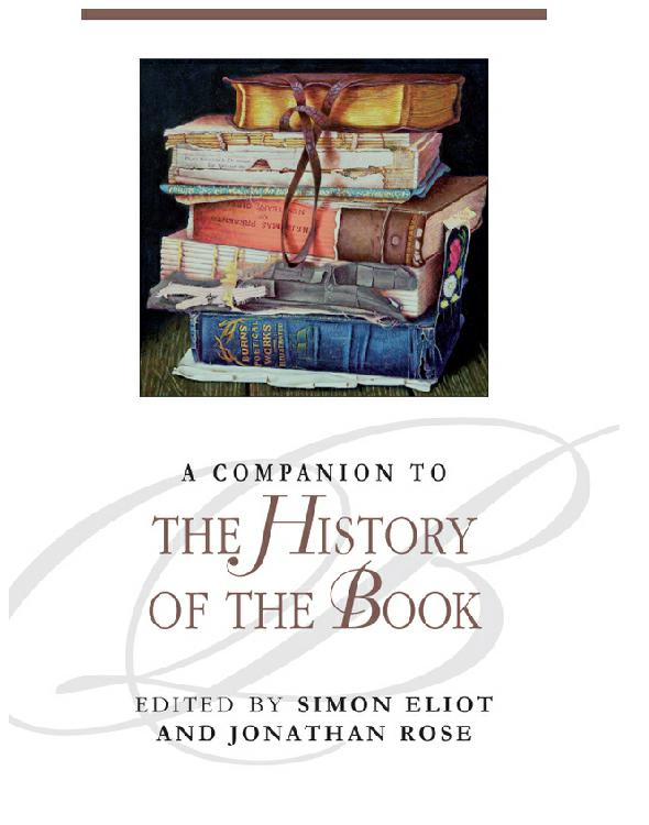 A Companion to the History of the Book