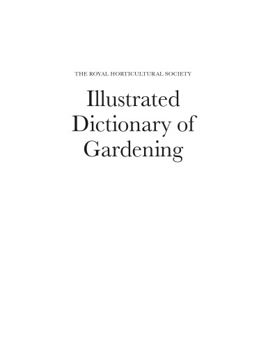 Rhs Illustrated Dictionary Of Gardening (Rhs)