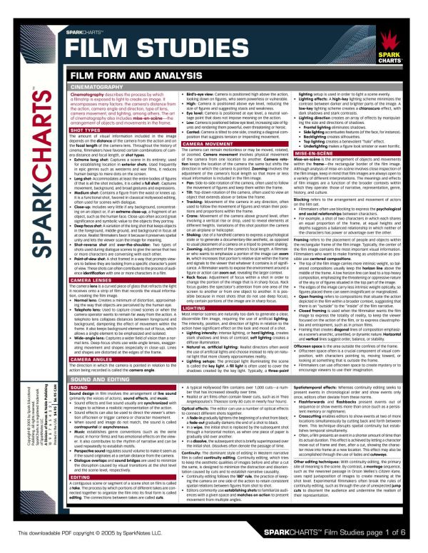 FILM STUDIES Sparkcharts