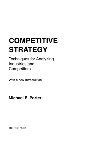 Competitive Strategy