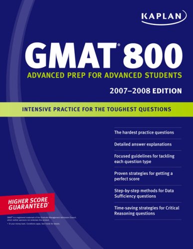 GMAT 800, advanced prep for advanced students