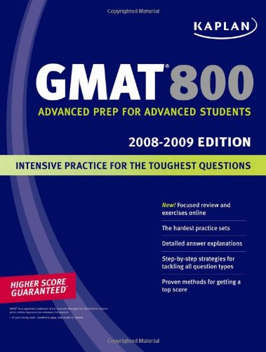 GMAT 800, advanced prep for advanced students