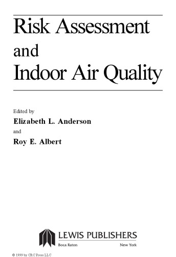 Risk Assessment and Indoor Air Quality