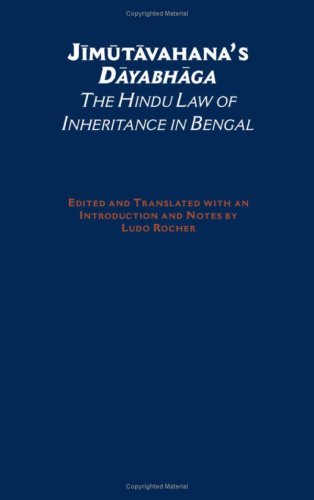 Jimutavahana's Dayabhaga : the Hindu law of inheritance in Bengal.