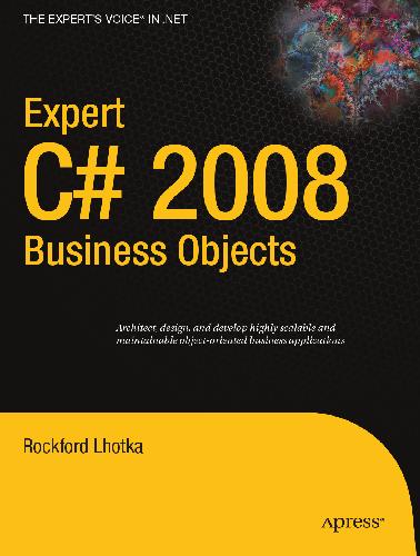 Expert C♯ 2008 business objects