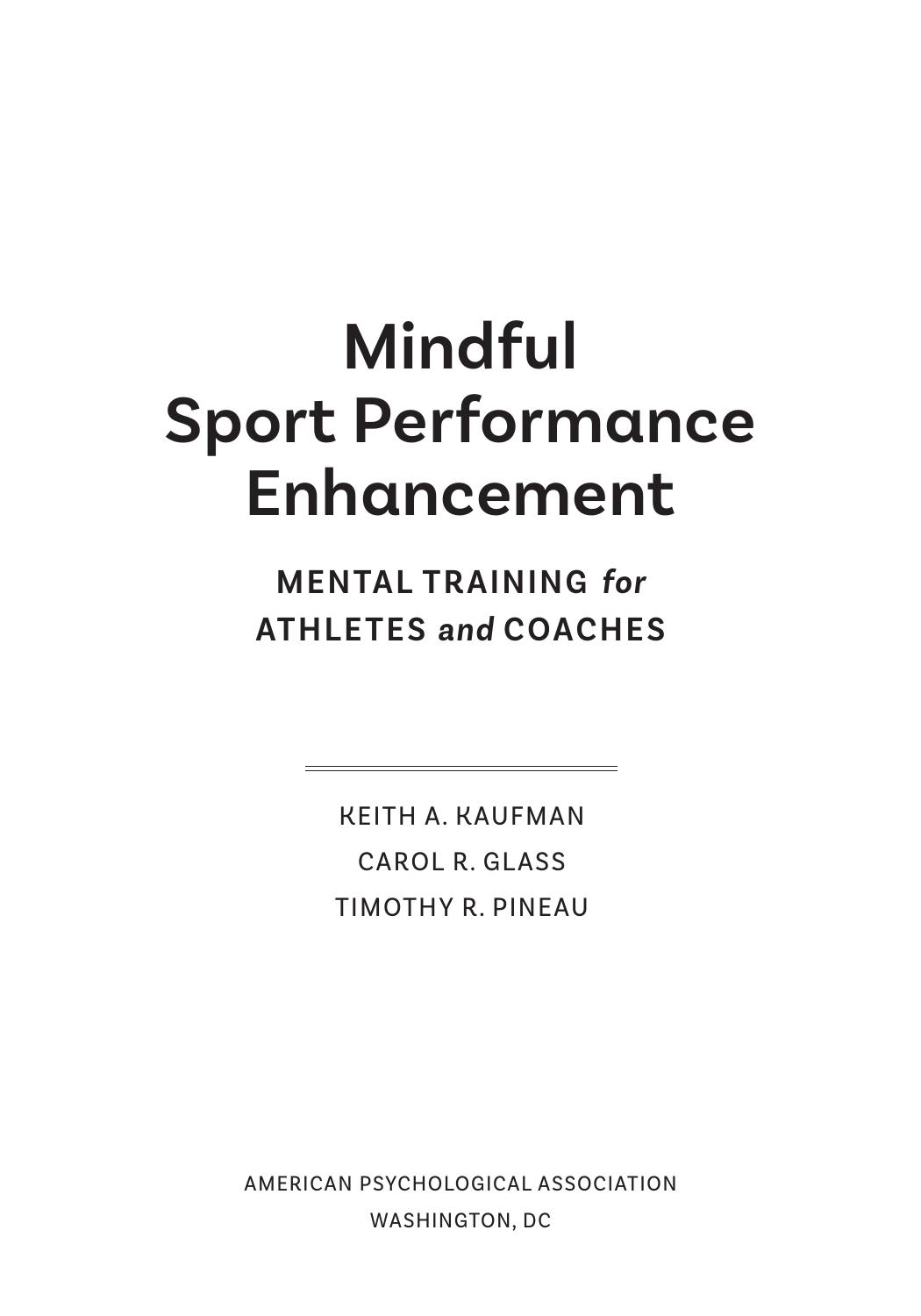Mindful Sport Performance Enhancement