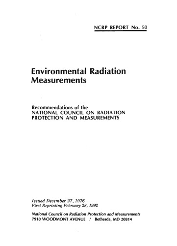 Environmental Radiation Measurements