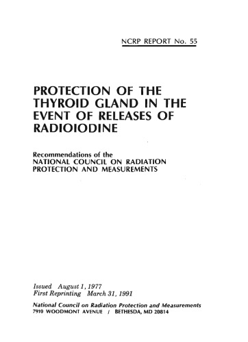 Protection of the Thyroid Gland in the Event of Releases of Radioiodine
