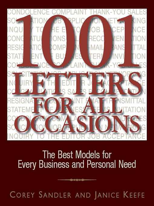 1001 Letters For All Occasions