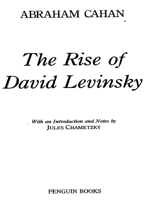 The Rise of David Levinsky