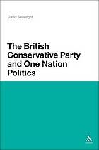 The British Conservative Party and one nation politics