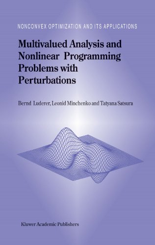 Multivalued Analysis and Nonlinear Programming Problems with Perturbations