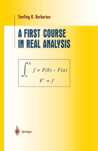 First Course in Real Analysis.