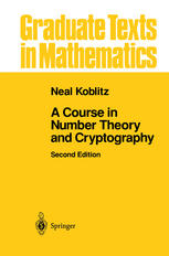 Course in Number Theory and Cryptography.