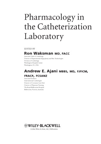 Pharmacology in the catheterization laboratory