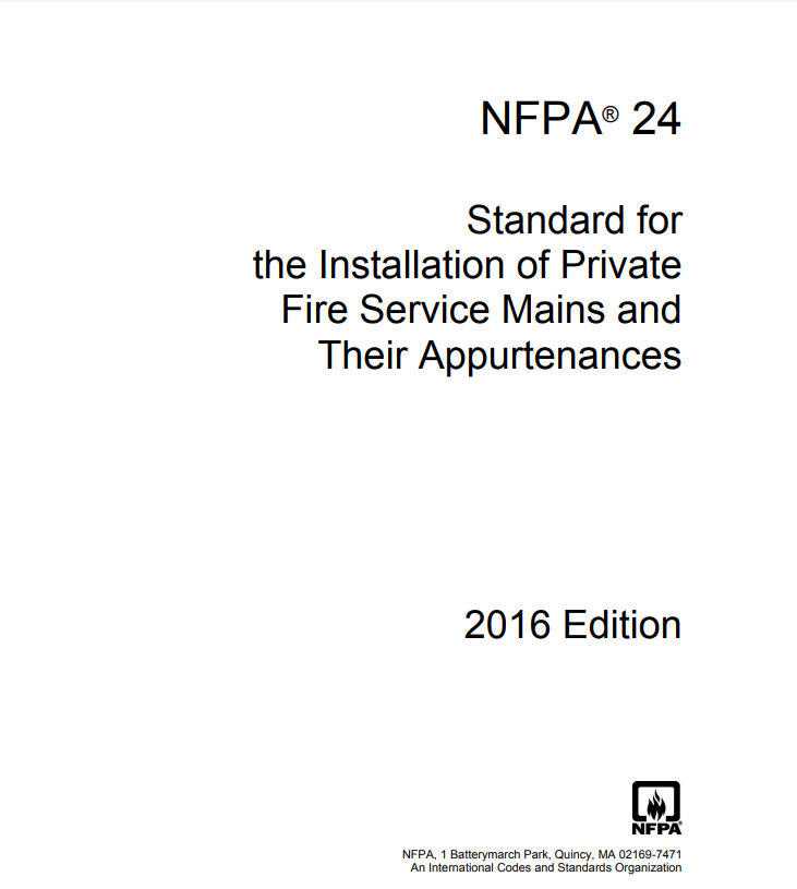 NFPA 24, 2016 Edition