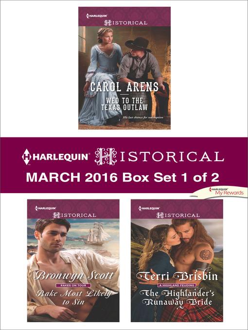 Harlequin Historical March 2016--Box Set 1 of 2
