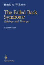 Failed Back Syndrome : Etiology and Therapy.