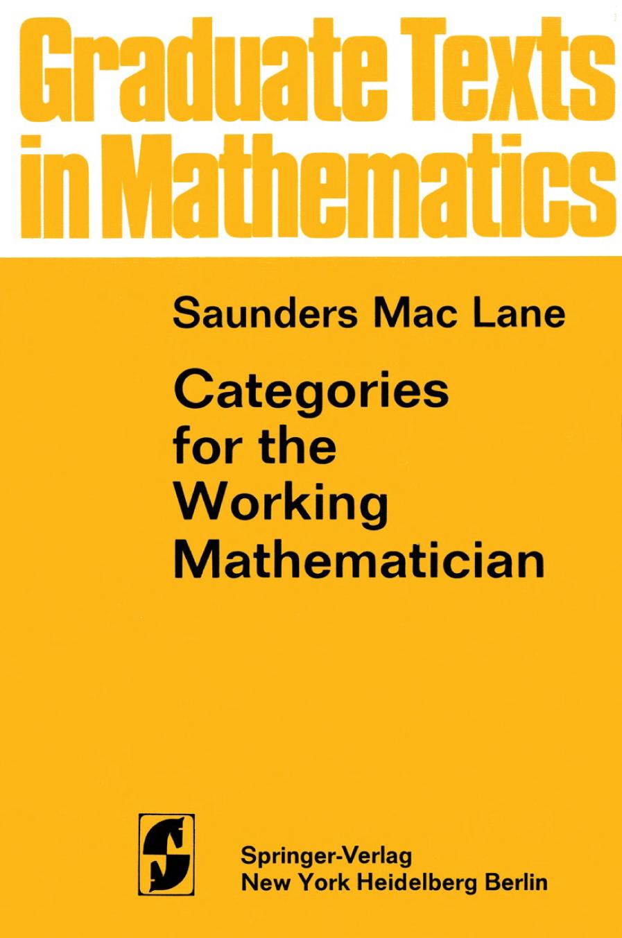 Categories for the Working Mathematician