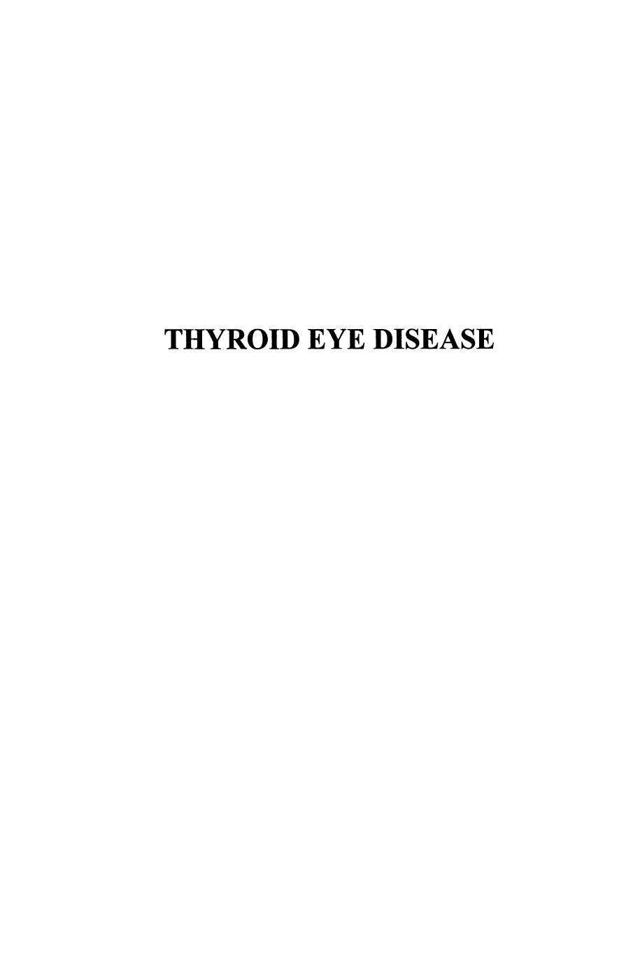 Thyroid Eye Disease