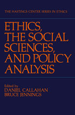 Ethics, the social sciences, and policy analysis