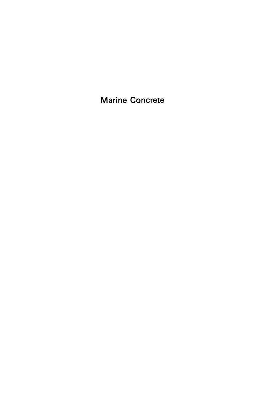 Marine concrete