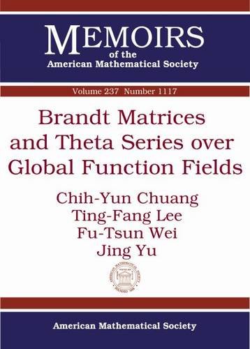 Brandt Matrices and Theta Series Over Global Function Fields