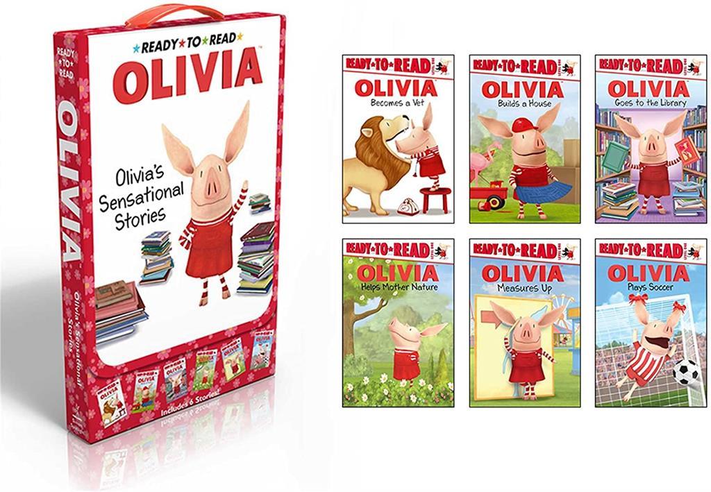 OLIVIA's Sensational Stories: Olivia Helps Mother Nature; Olivia Goes to the Library; Olivia Plays Soccer; Olivia Measures Up; Olivia Builds a House; Olivia Becomes a Vet (Olivia TV Tie-in)