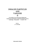 Inhaled particles and vapours II : proceedings of an international symposium : Cambridge, 28 September-1 October 1965