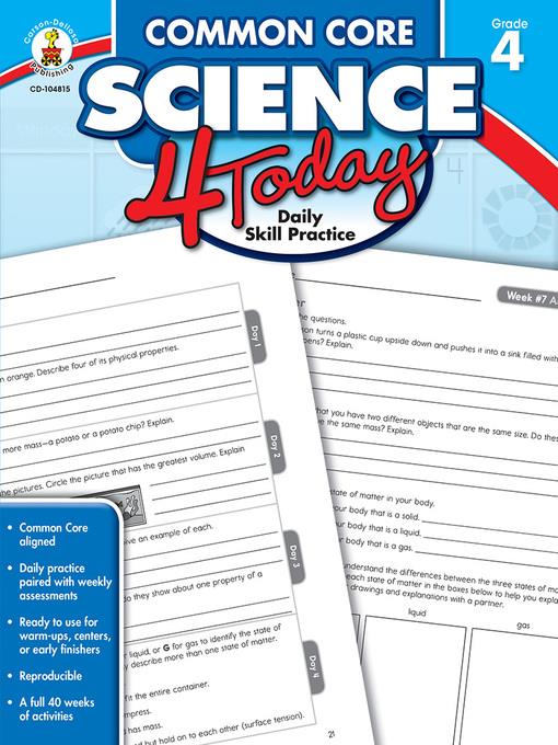 Common Core Science 4 Today, Grade 4