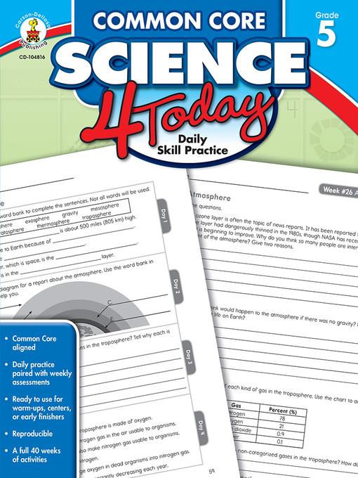 Common Core Science 4 Today, Grade 5